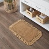 Burlap Natural Bathmat 20x30  VHC Brands - 3 of 4