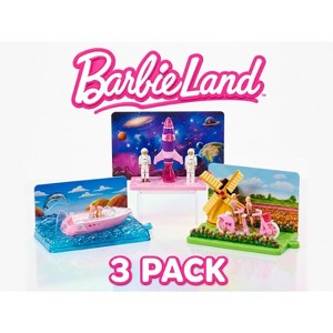 Barbie The Movie Mini Land 3 Pack Playset Windmill Rocket Boat