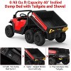 24V 4WD Electric Remote Control Riding Dump Truck, 2 Seats Kids Riding Car with Music Player and LED Lights - 4 of 4