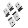 Unique Bargains USB 2.0 Type Male Jack Solder Connector, USB Repair Replacement Adapter 5 Pcs - 2 of 4