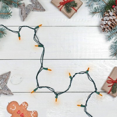 Northlight LED Mini Christmas String Lights - Orange - 33' Green Wire - 100ct