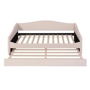 Cozy Teddy Fleece Daybed with Built-in Light & Trundle - Ultimate Comfort - 1 of 4