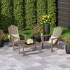 WestinTrends Highland 3-Piece Adirondack Chairs with Cup Holders and Coffee Table Set - 2 of 4
