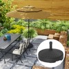 Outsunny Round Patio Umbrella Base Holder Outdoor Umbrella Stand, Filled Up to 62lbs with Stand or 51lbs with Water for Garden Poolside - 2 of 4