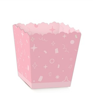 Big Dot of Happiness Pink Confetti Stars - Party Mini Favor Boxes - Simple Party Treat Candy Boxes - Set of 12 - 1 of 4