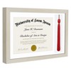 Americanflat 11x16 Light Wood Graduation Frame | 2 Opening Mat Displays 8.5"x11" Diploma or Certificate and Tassle. Tempered 2X Sawtooth Hangers. - 2 of 4