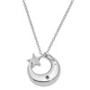Black Bow Jewelry Sterling Silver Gold Tone Accent Moon & Star Ash Holder Necklace, 18in - 2 of 4