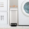 Slim Bathroom Trash Can with Lid Soft Close, 6 Liter/1.6 Gallon Stainless Steel Small Garbage Can - 2 of 4