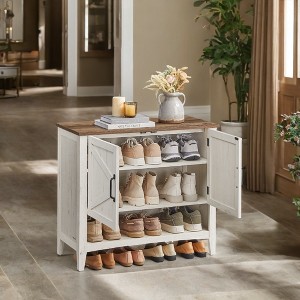 Traditional American Style Shoe Cabinet with Adjustable Shelf - Entryway Shoe Organizer - 1 of 4