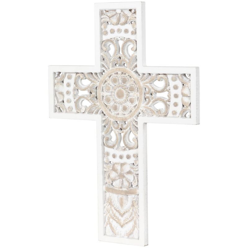 Northlight Embossed Cut-Out Cross Wall Decoration - 11.75" - Antique Cream, 5 of 8