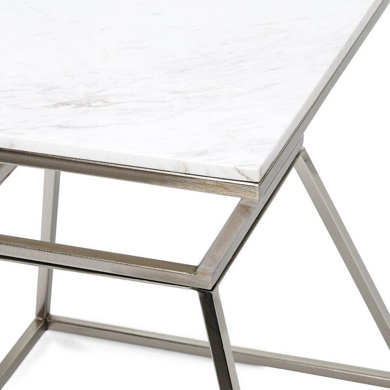 22" Audrey Marble Side Table - Adore Décor, 4 of 7