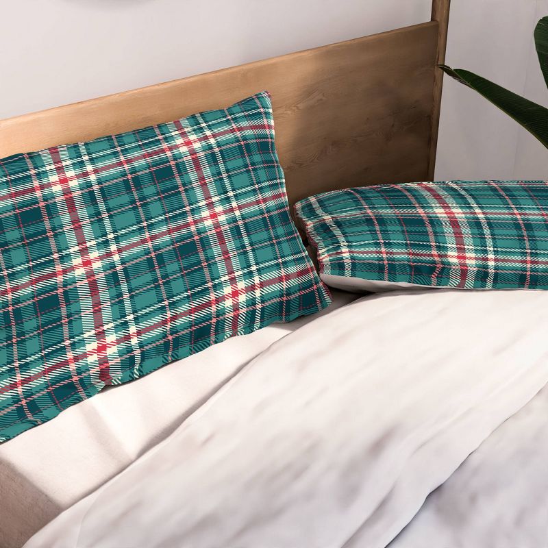 King Avenie Winter Plaid 1 Polyester Comforter + Pillow Shams Blue - Deny Designs, 6 of 8