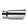 GOTGELIF 4" Inlet 5" Outlet Stainless Steel Car Exhaust Tip Exhaust Muffler with Rolled Edge - 4 of 4