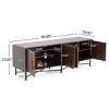 66" Modern TV Stand with 4 Doors,Adjustable Shelves & Cable Management,Media Console Storage Cabinet for Living Room-Baofuwish - 4 of 4
