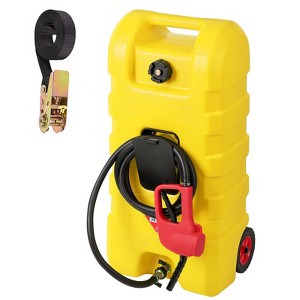 Fuel Caddy, 15 Gallon Portable Gas Can Fuel Tank Container with Fluid Transfer Siphon Pump and 10ft. Delivery Hose, Diesel Storage Can - 1 of 4