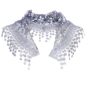 INSPIRE CHIC Lace Mantilla Tulle Triangle Head Covering Church Veil Scarves 1Pc - 1 of 4