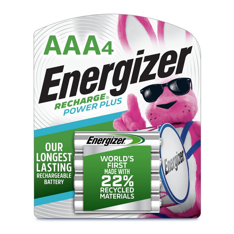 Energizer 4pk Rechargeable Power Plus AAA Batteries, 1 of 11