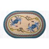 Earth Rugs Blue Crab Braided Oval Patch Tread – Farmhouse Coastal 20"x30" - 2 of 3