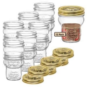Bormioli Rocco Quattro Stagioni Glass Jars - 9.25 Oz Stackable Storage Jars with Wide Mouth & Aluminum Lids - Glass Containers - Made in Italy - 1 of 4