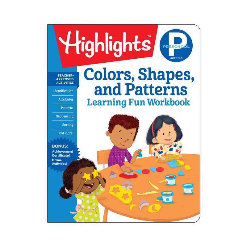 Preschool Colors, Shapes, and Patterns - (Highlights Learning Fun Workbooks) (Paperback), 1 of 2