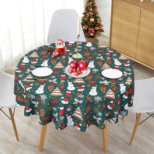 Christmas Tablecloth Washable Velvet Table Cloth - 1 of 4