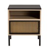 Felton Two Tone Metal and Wood End Table Black/Gold/Light Brown - Baxton Studio: Chic Rectangle Side Table, 30 Day Limited Warranty - 4 of 4
