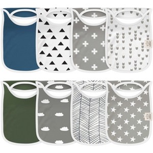 KeaBabies 8-Pack Hallo Baby Drool Bibs , Baby Bibs for Boys, Girls, Pull-on Bibs for Baby Boy, Baby Girl, Baby Bib Unisex - 1 of 4