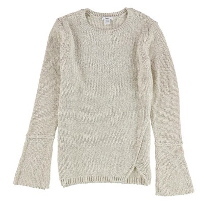 bar III Womens Bell Sleeve Pullover Sweater