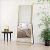 Gulches  Full Length Mirror with Stand Rectangular Design Aluminum Alloy Frame Free Standing for Bedroom Living Room 64*25 inch /57*20 inch - 2 of 4