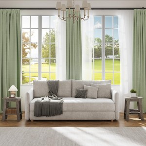 End Table, Small Side Table, Nightstand with 2 Tier Storage Shelf, Set of 2 Narrow Side Table for Living Room, Small Spaces, Bedroom Brown - 1 of 4