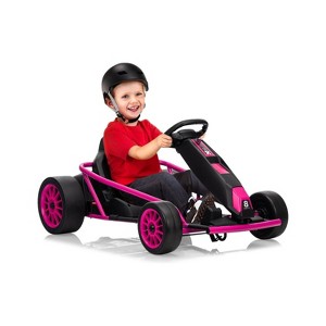 24V Go Kart for Kids 8-13, 8.1MPH High Speed with Dual 300W Motors for Drifting,9Ah Battery, 155lbs Max Load, with Music - 1 of 4
