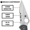 Spyderco Delica 4 Lightweight Folding Knife with 2.90" Saber Ground Steel Blade and CombinationEdge | High Strength Non-Slip FRN Handle, Foliage Green - 3 of 4