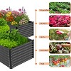 VINGLI 6x3x2ft Raised Garden Bed, Large Planter Garden Boxes Outdoor, Planter Raised Beds Kit for Gardening for Vegetables, Flowers, Herbs (Black) - 3 of 4