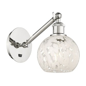 White Mouchette - 1 Light Arm Adjusts Up and Down Wall Sconce In Modern Style-8 Inches Tall and 6 Inches Wide - 1 of 1