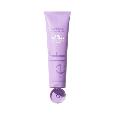 e.l.f. Hair 3-in-Wonder Magic Styling Cream - Flexible Hold + Silky Blowouts + Enhanced Curls - 5 fl oz