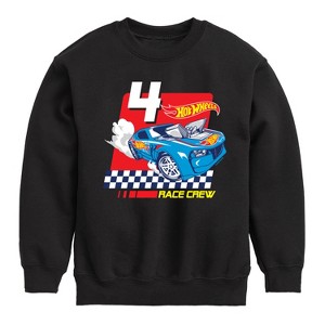 Boys' - Hot Wheels - Race Crew 4 Years Birthday Graphic Long Sleeve Fleece Sweatshirt - 1 of 3