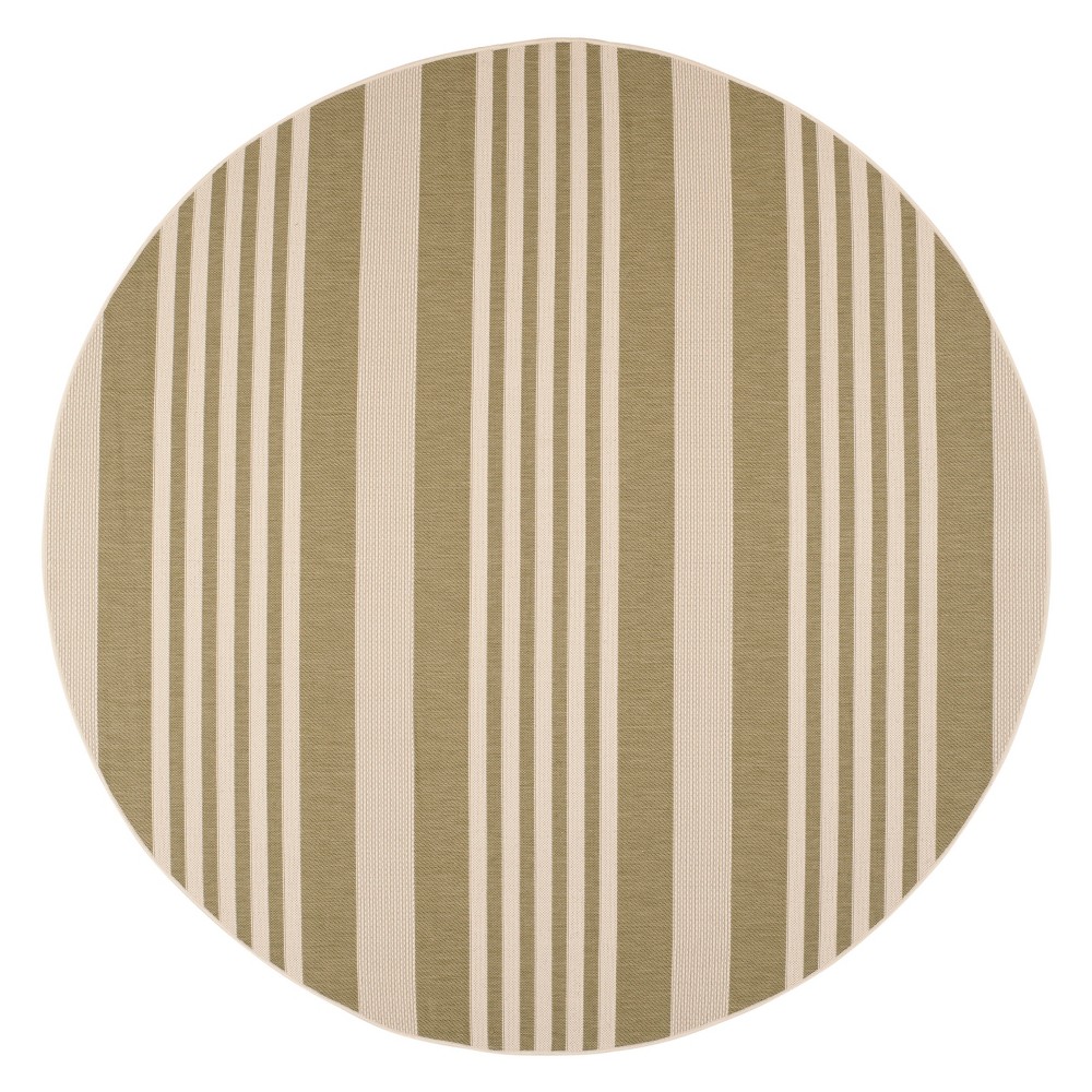 UPC 683726130406 Santorini Round 7'10" Patio Rug Green/Beige