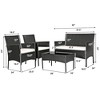 Tangkula 8PCS Outdoor Furniture Set Patio Rattan Conversation Set w/ Cushion - 3 of 4