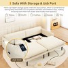 PAGED Convertible Sofa Bed, Modern Cloud Sofa, Pull-Out Sleeper Sofa with Storage, USB Port, 2-In-1 Pillow for Apartment, Living Room - 2 of 4