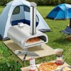 VEVOR Dual Fuel Pizza Oven Outdoor, 12 Inch Wood Fire & Propane Gas Pizza Oven, Pellet & Propane Pizza-Maker with Thermometer, Silver - 2 of 4