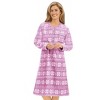 Collections Etc Cozy & Soft Nordic Print Gown - 2 of 4