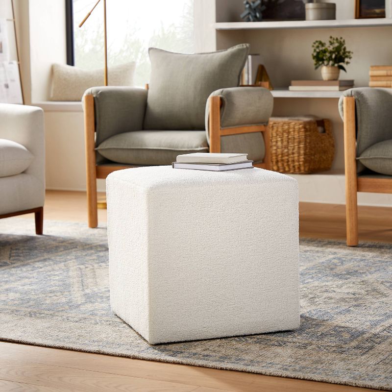 Lynwood Square Upholstered Cube Ottoman - Threshold™ designed with Studio McGee, 3 of 13
