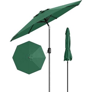 10FT Heavy Duty Patio Umbrella, 8-Rib Steel Frame with Easy Crank & Tilt, Waterproof Sunshade for Outdoor Table & Poolside - 1 of 4