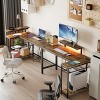 Bestier - L-Shaped Gaming Desk with LED Lights, Power Outlets, and Monitor Stand - 58" Wide - 4 of 4
