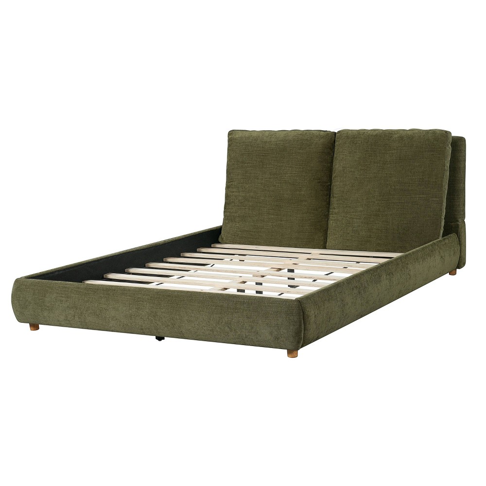 Christopher Knight Home Queen Platform Bed Removable Headboard Green