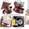 Ludomide Rustic Ceiling Light Fixture Vintage Lantern Pendant Light Outdoor Hanging Lighting with Glass Shade for Porch Farmhouse Patios D7 x H15 - 3 of 4