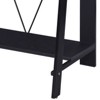 NicBex Home Office Desk 18" L Morden Computer Desk with Storage Shelves, Ports and Wooden Desktop Ladder-Shaped Writing Desk for Study and Work - 4 of 4