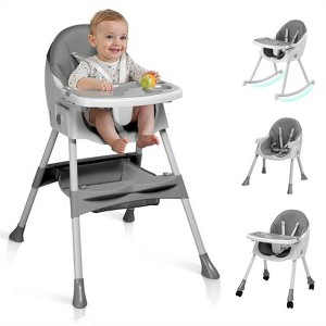 Karl Home 6-in-1 Portable Feeding Rocking Seat Baby High Chair Dining Chair in Gray - 1 of 4