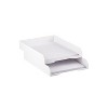 JAM Paper Stackable Paper Trays White Desktop Document Letter & File Organizer Tray 2/Pack (344WHA) - 3 of 4