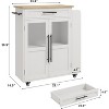 Nasitip Mobile Kitchen Island Cart with Rolling Wheels, Drawers, Spice Rack,Versatile Storage & Serving Cart for Kitchen, Dining Room - 3 of 4